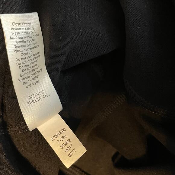 Athleta Radiant Grid High Traverse Leggings Tights Fleece Lined Black Warm M - Picture 15 of 16